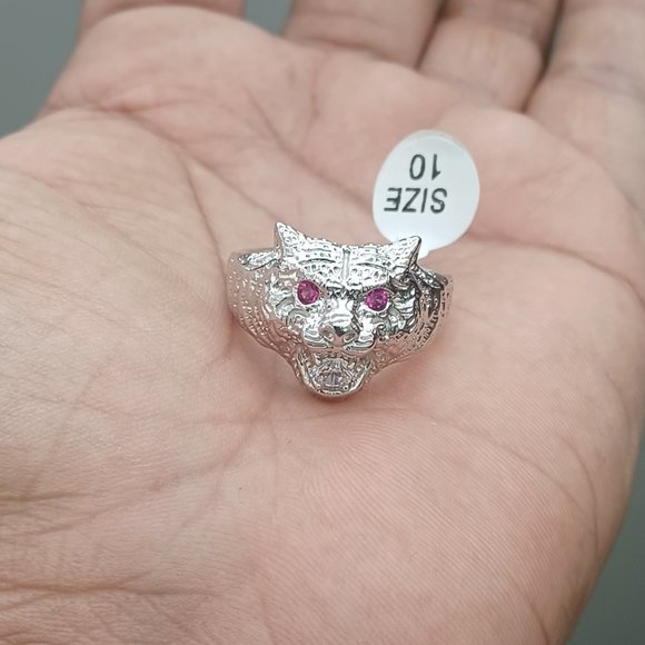 925 Sterling Silver Panther Ringsize 10